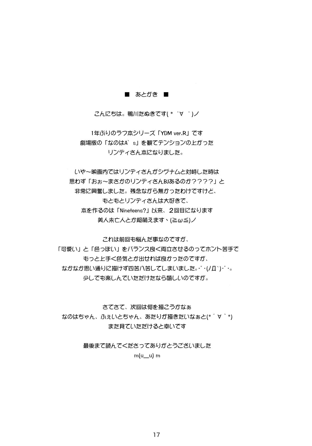 (Lyrical Magical 14) [Kamogawaya (Kamogawa Tanuki)] Y.D.M. Vers. R Limited Edition (Mahou Shoujo Lyrical Nanoha StrikerS) (リリカルマジカル14) [鴨川屋 (鴨川たぬき)] Y.D.M Ver.R Limited Edition (魔法少女リリカルなのはStrikerS)