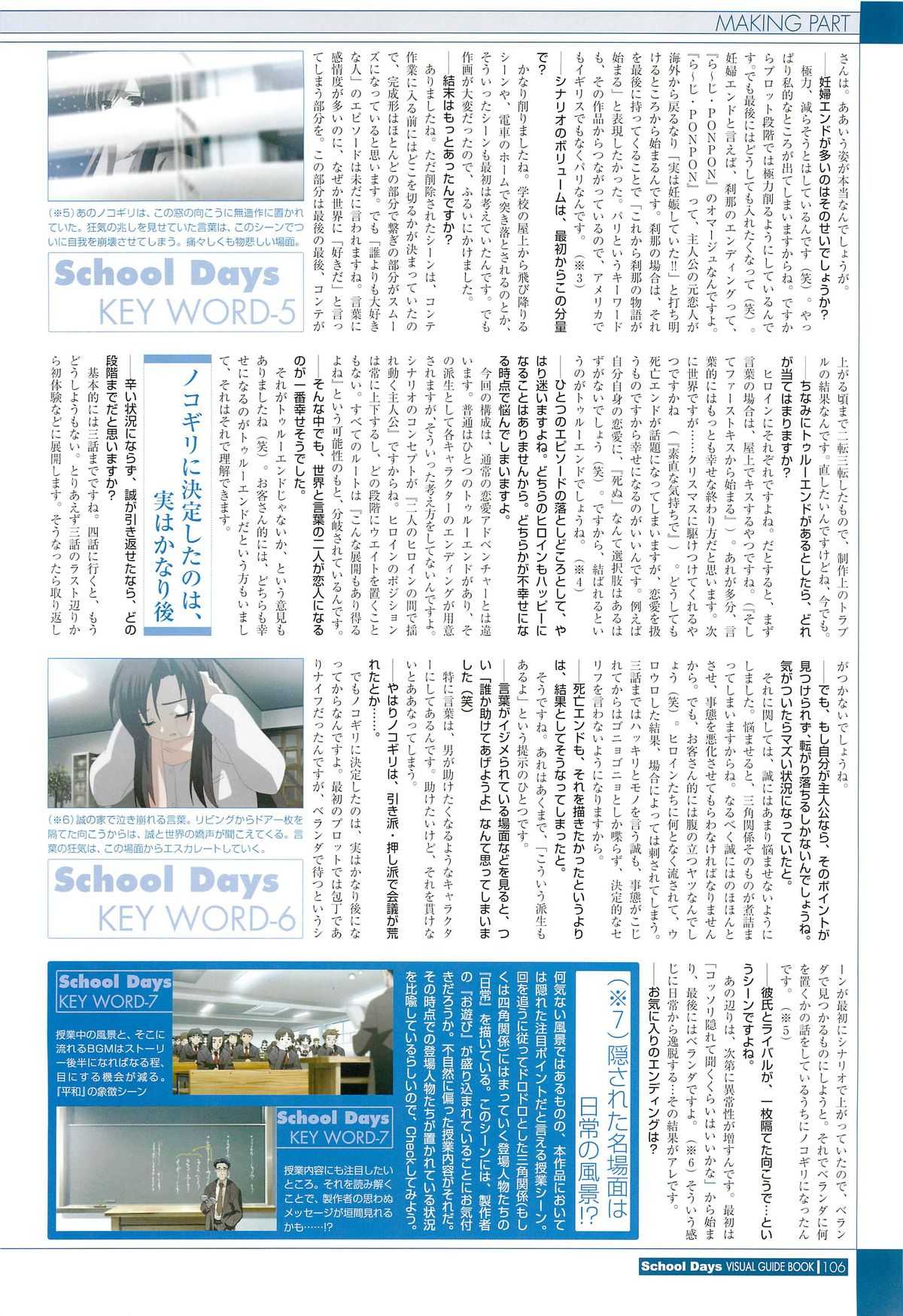 School Days Visual Guide Book School Days ビジュアル・ガイドブック