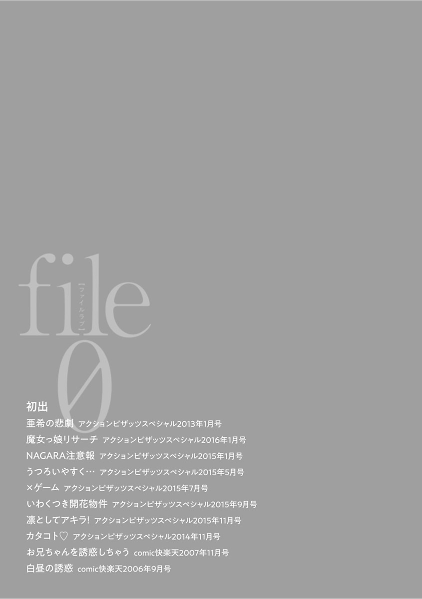 [Nohara Hiromi] file 0 (Love) [Chinese] [野原ひろみ] file 0 (ラブ) [中国翻訳]